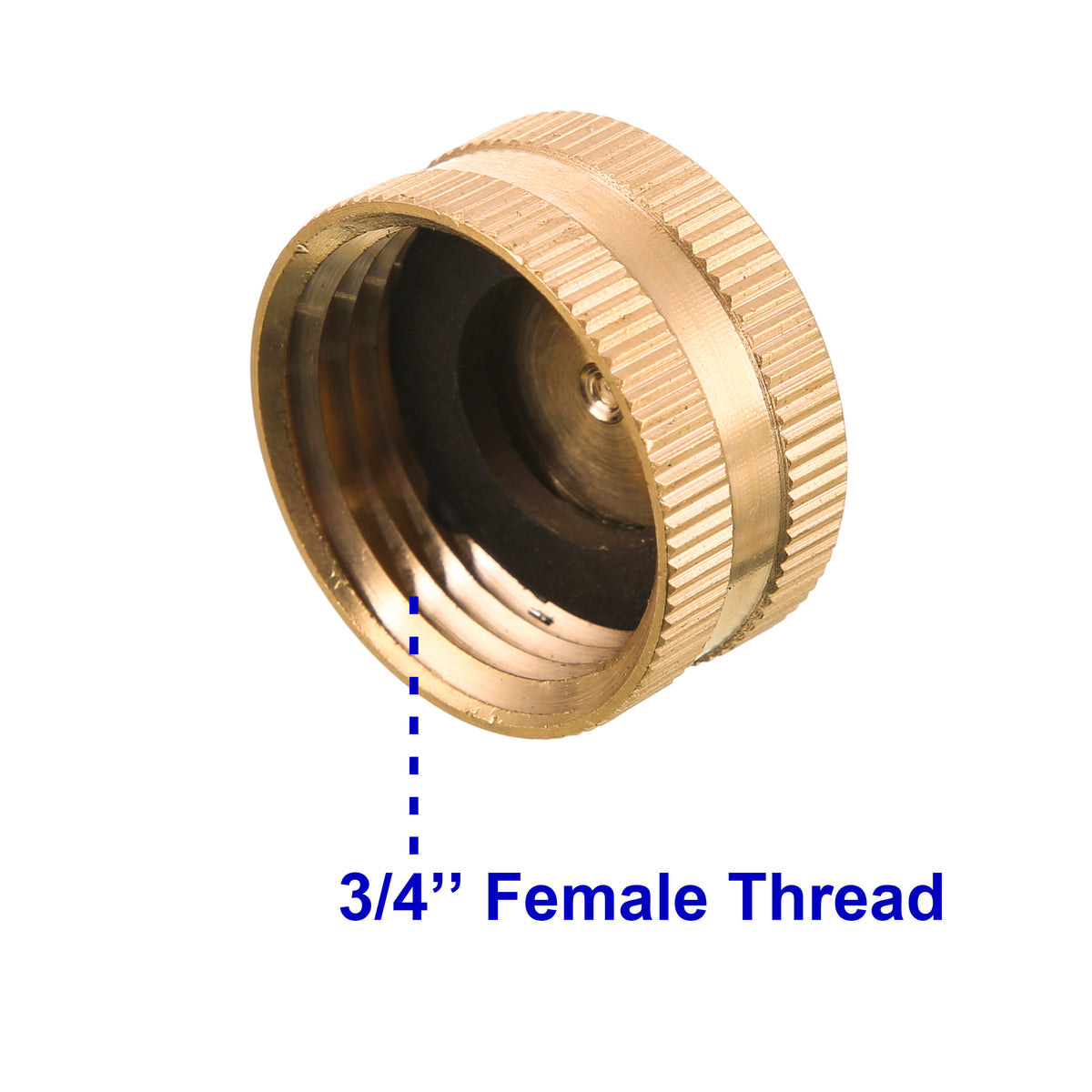 Garden Hose End Caps, Spigot Caps, Brass, 3/4", 4Pack with 12 Spare Washers PWaccs