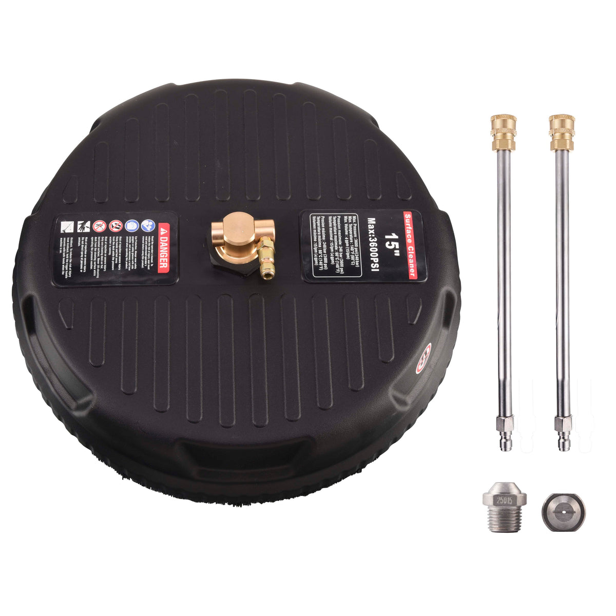 15“ Surface Cleaner Attachment, 2 X 15" Extension Wands, 2 Spare Replacement Nozzles PWaccs