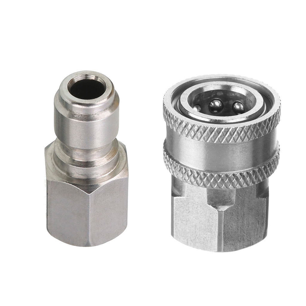 WEOSMIRA Pressure Washer Quick Connect Adapter Set - 3/8 Inch Stainless Steel, 5000 PSI