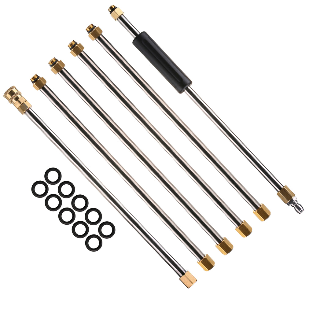 Straight Extension Wands, Replacement Lances, 1/4" Quick Connect, 7.5 Ft, 4,000 PSI