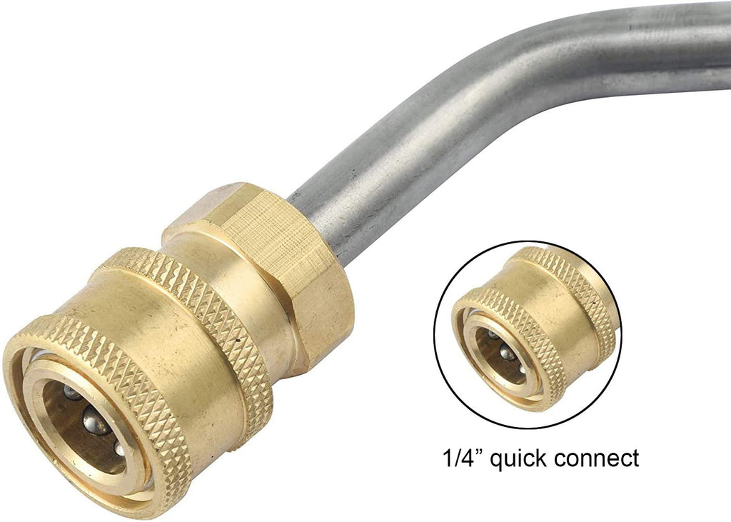 Pressure Washer 15“ 45° Curved Wand Extension, 5 Nozzles, 1/4“ Quick