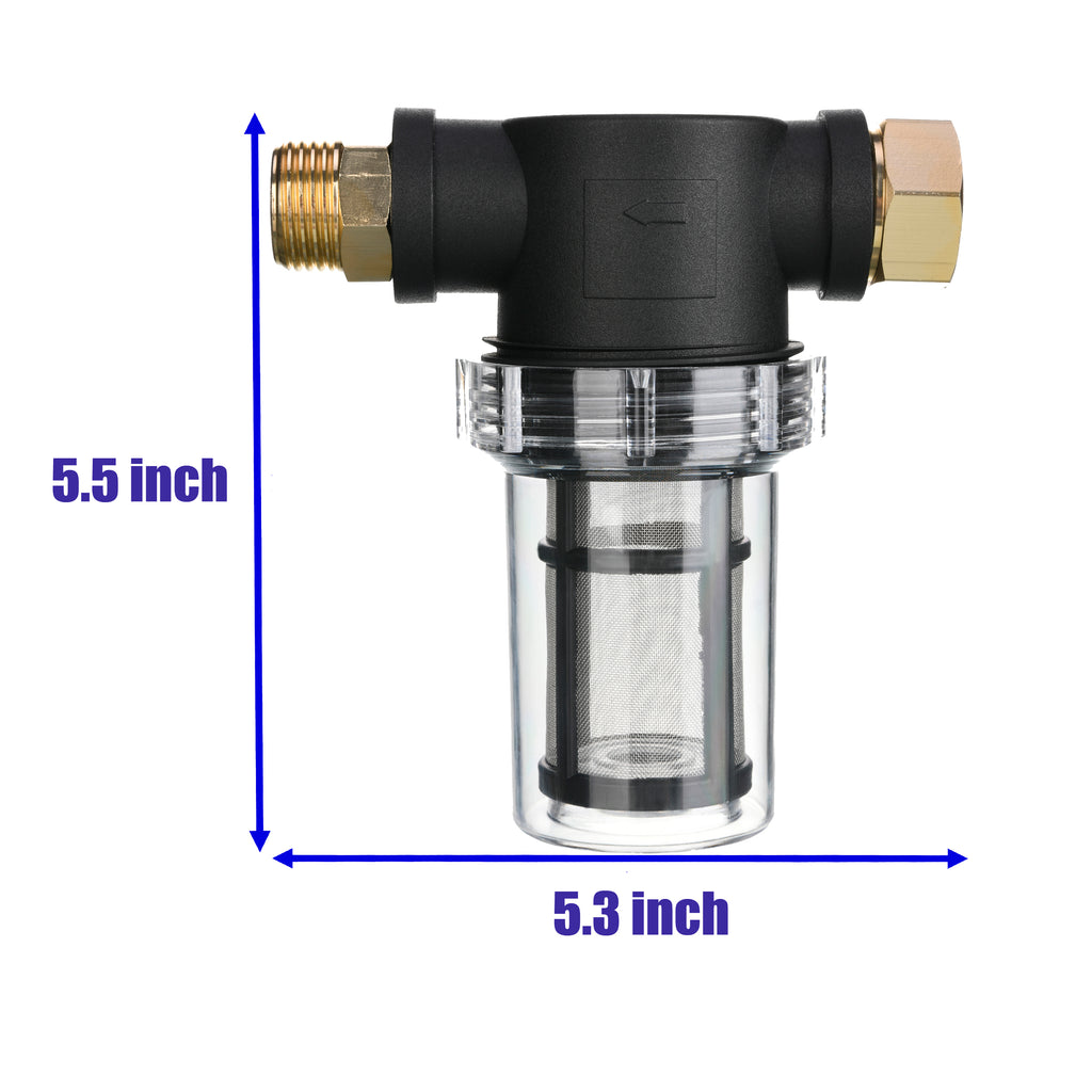 Hose Inlet Water Filter with Casing Kit, 3/4 Pressure Washer & Garden Hose  Water Filter – PWaccs