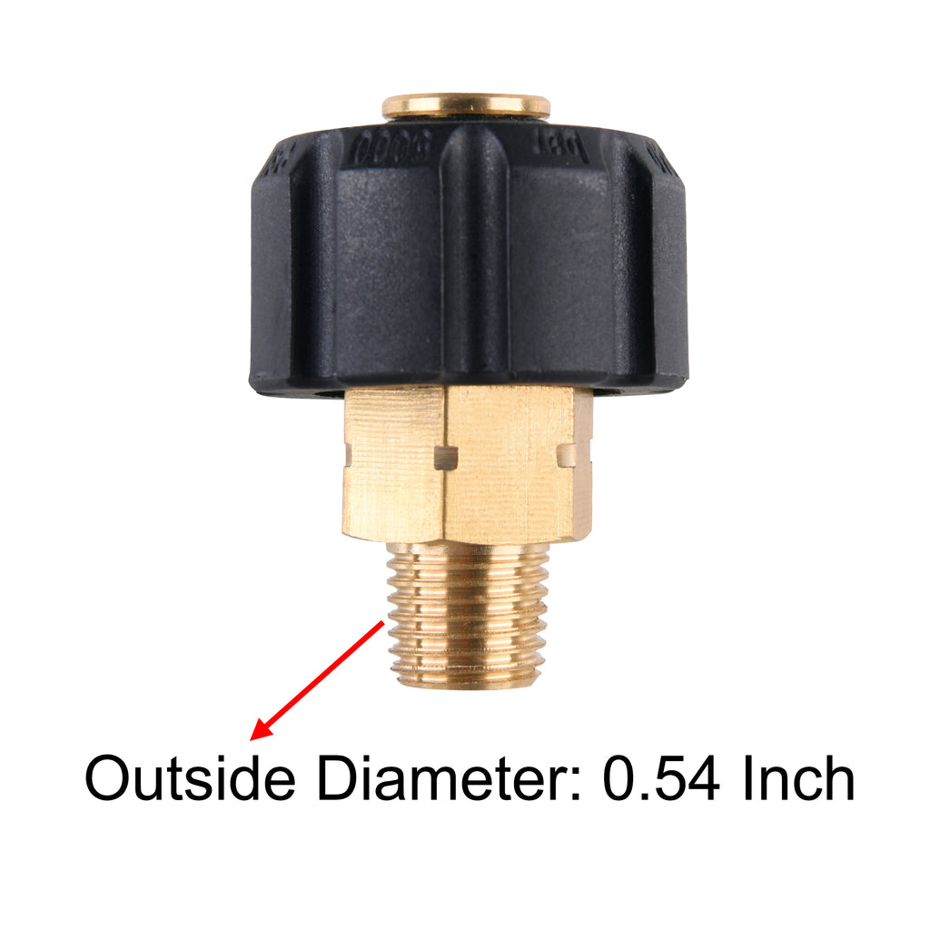PWACCS Hochdruckreiniger Drehgelenk M22 14mm – 5000 PSI, 360° Drehbar, Edelstahl