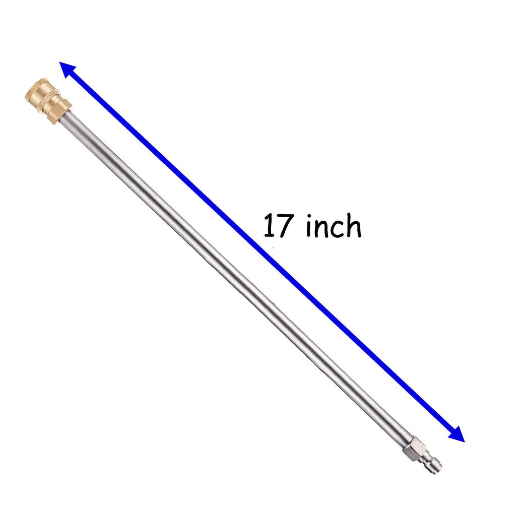 17" Pressure Washer Extension Wand, 1/4" Quick Connect PWaccs