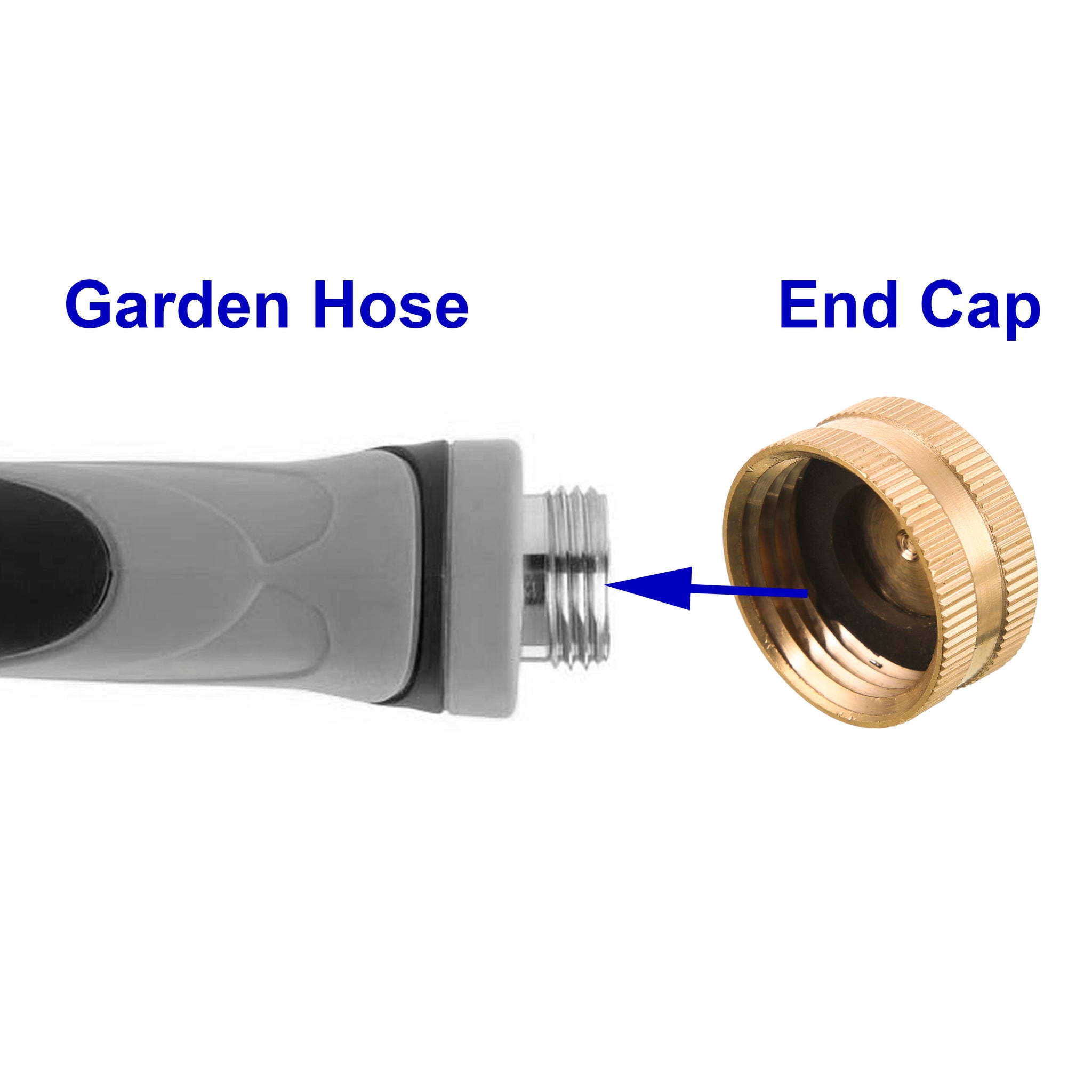 Garden Hose End Caps, Spigot Caps, Brass, 3/4", 4Pack with 12 Spare