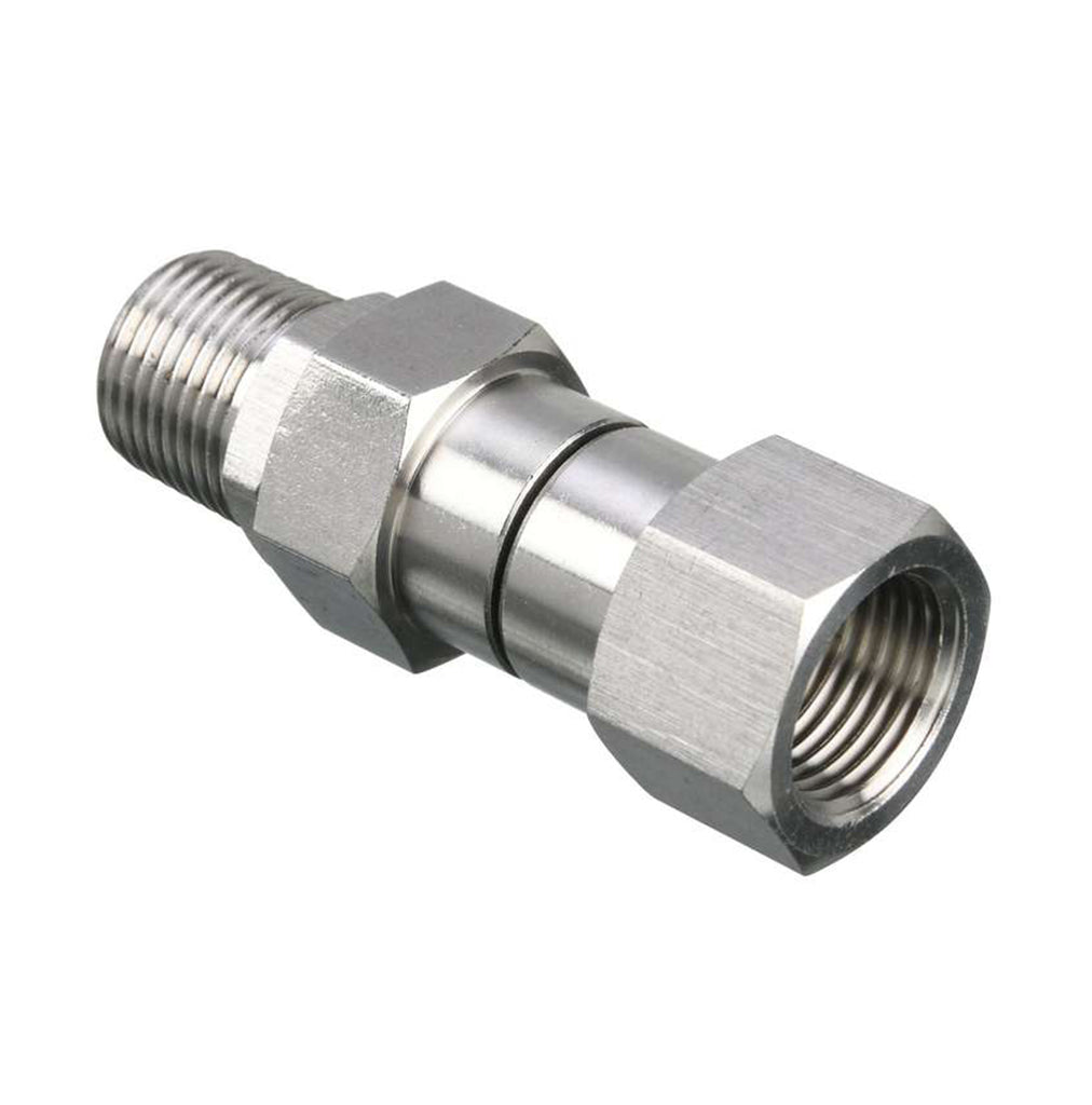 Pressure Washer Swivel, Female 3/8" NPT to Male 3/8" NPT Thread, Stainless Steel, 4,500 PSI