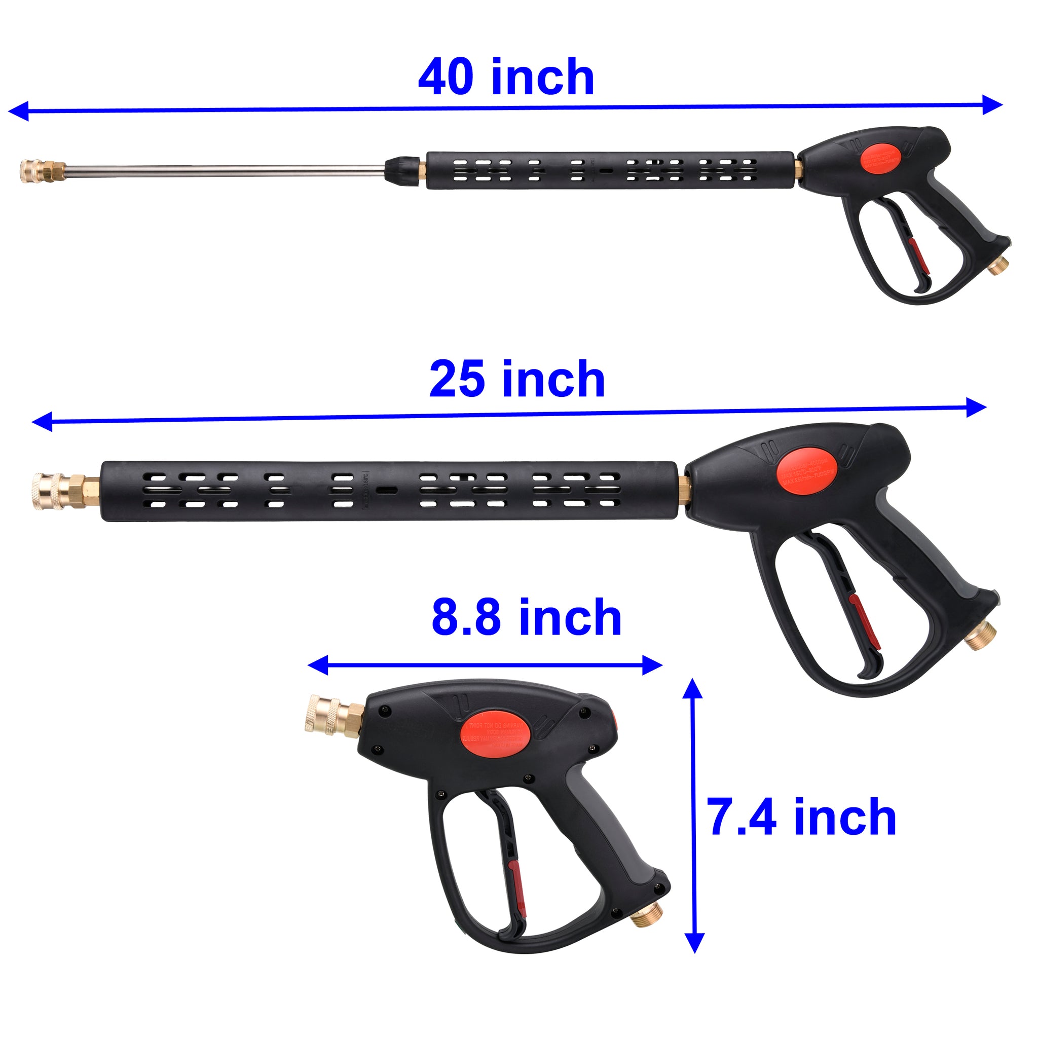 Long Gun Trigger 3-in-1 Short & Long Trigger Gun Kit, to M22 15mm Adapter, 5 Nozzle Tips ...