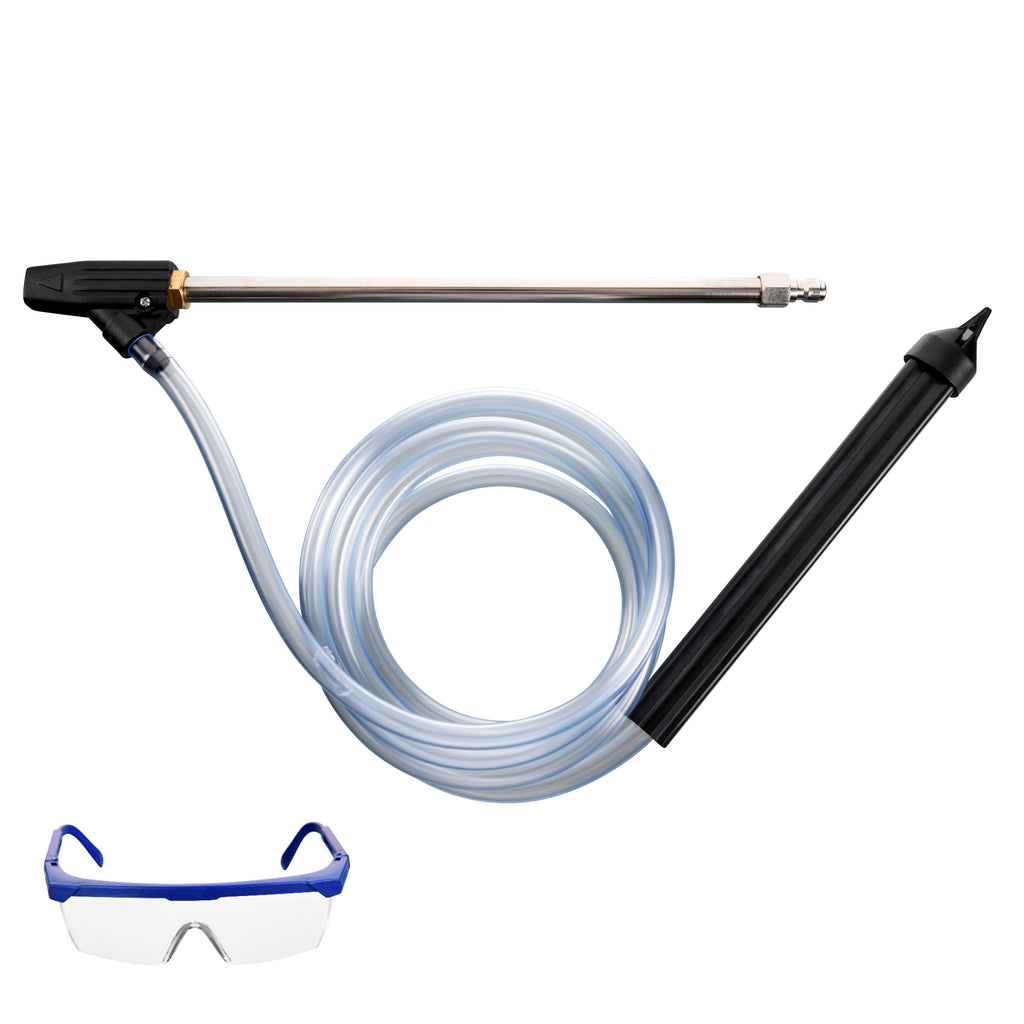 Pressure Washer Sandblaster Kit Lite, Wet Sandblaster Attachment, 1/4" Quick Connect, Orifice 2.5, 2,500 PSI