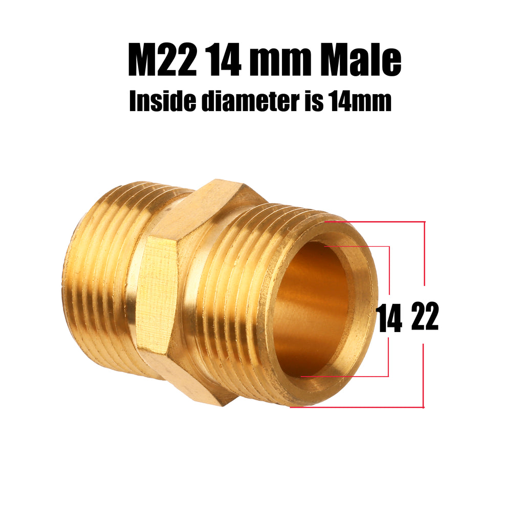 Raccord Pivotant Laiton M22 14mm Pour Nettoyeur Haute Pression - Joint Tournant - Neuf