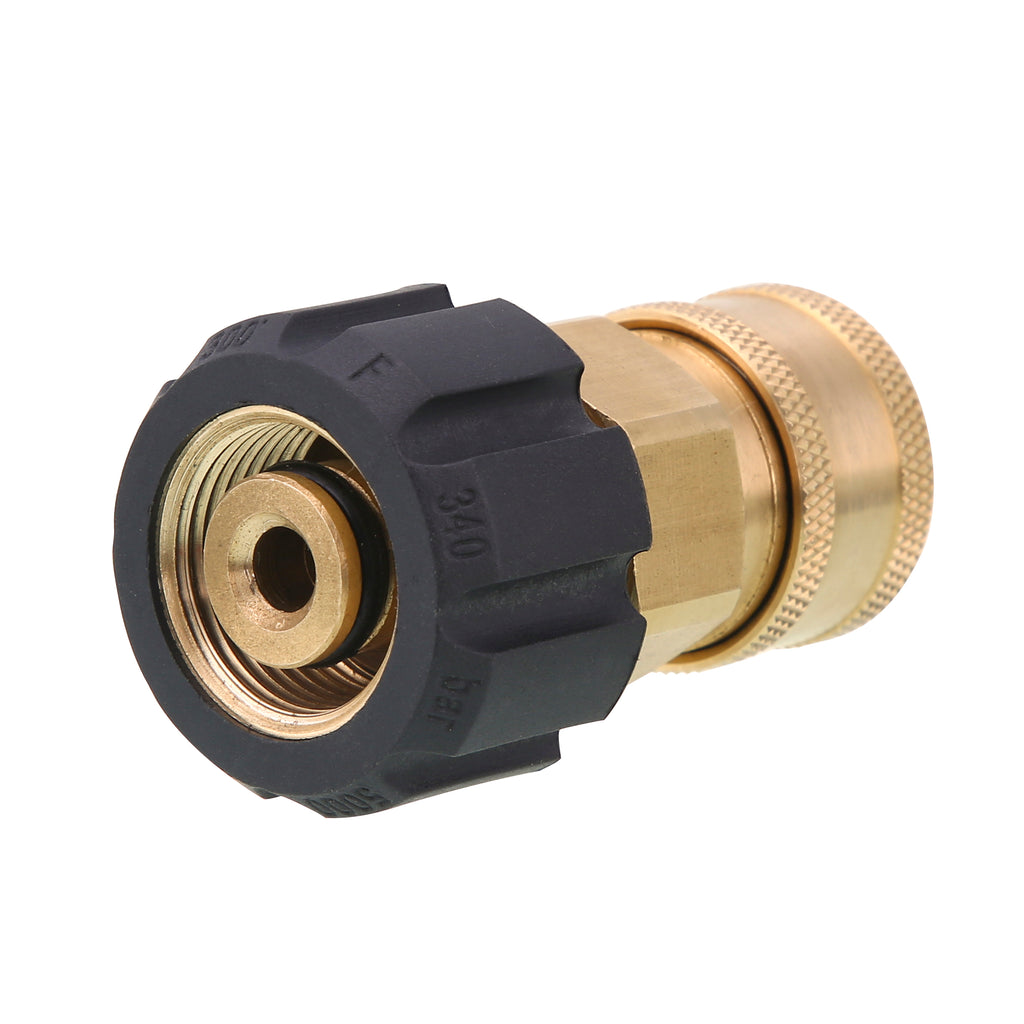 Replacement Coupler for Pressure Washer Handle & Hose, 3/8" QC Socket to M22 14mm, 5,000 PSI